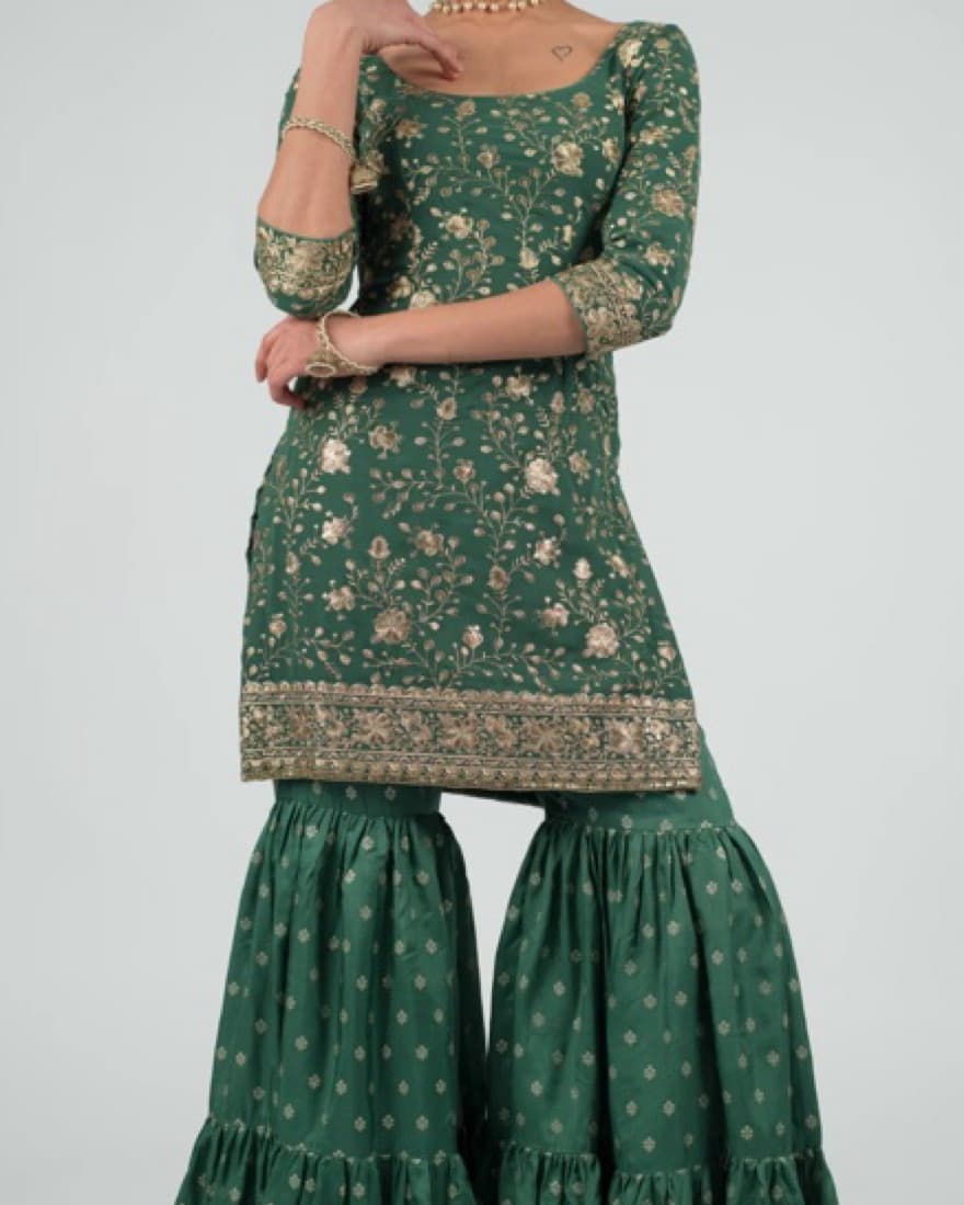 The Saree Room Green Zahr Suit - Image 2