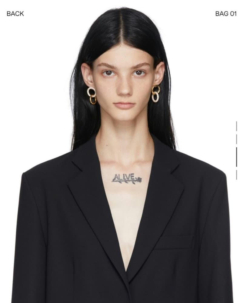 NUMBERING Gold Crystal Hoop Earrings - Image 2