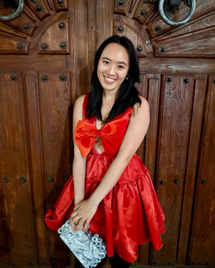 Sau Lee Emilee Bow Mini Red Dress - Image 6