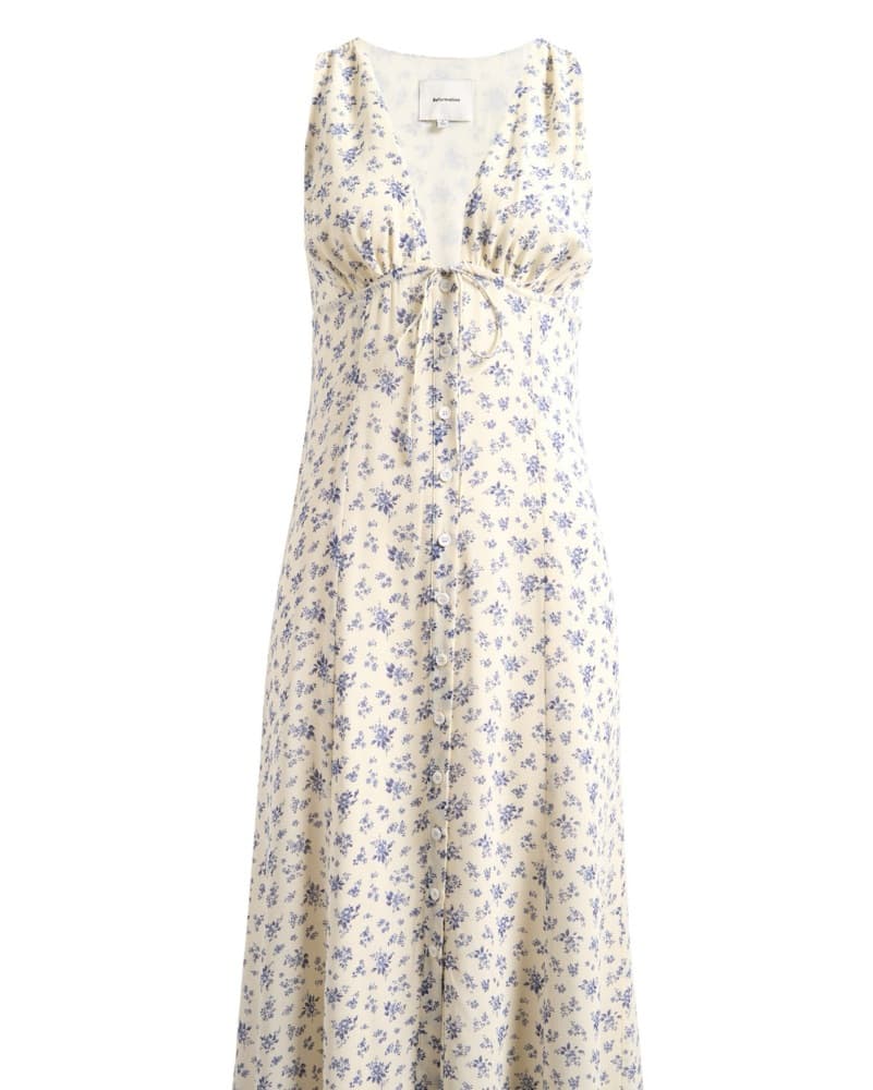 Ceara Plunge Neck Midi Dress Reformation - Image 1