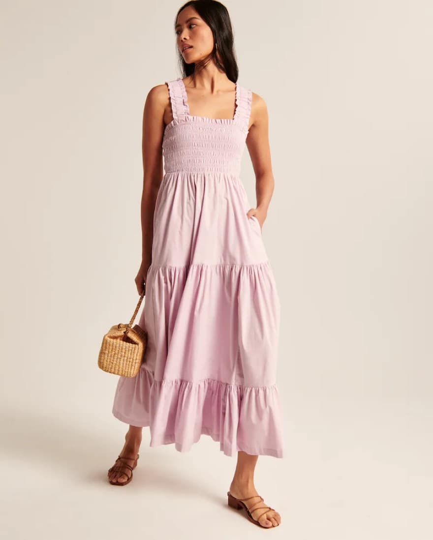 Women's Smocked Bodice Easy Maxi Dress - Image 1