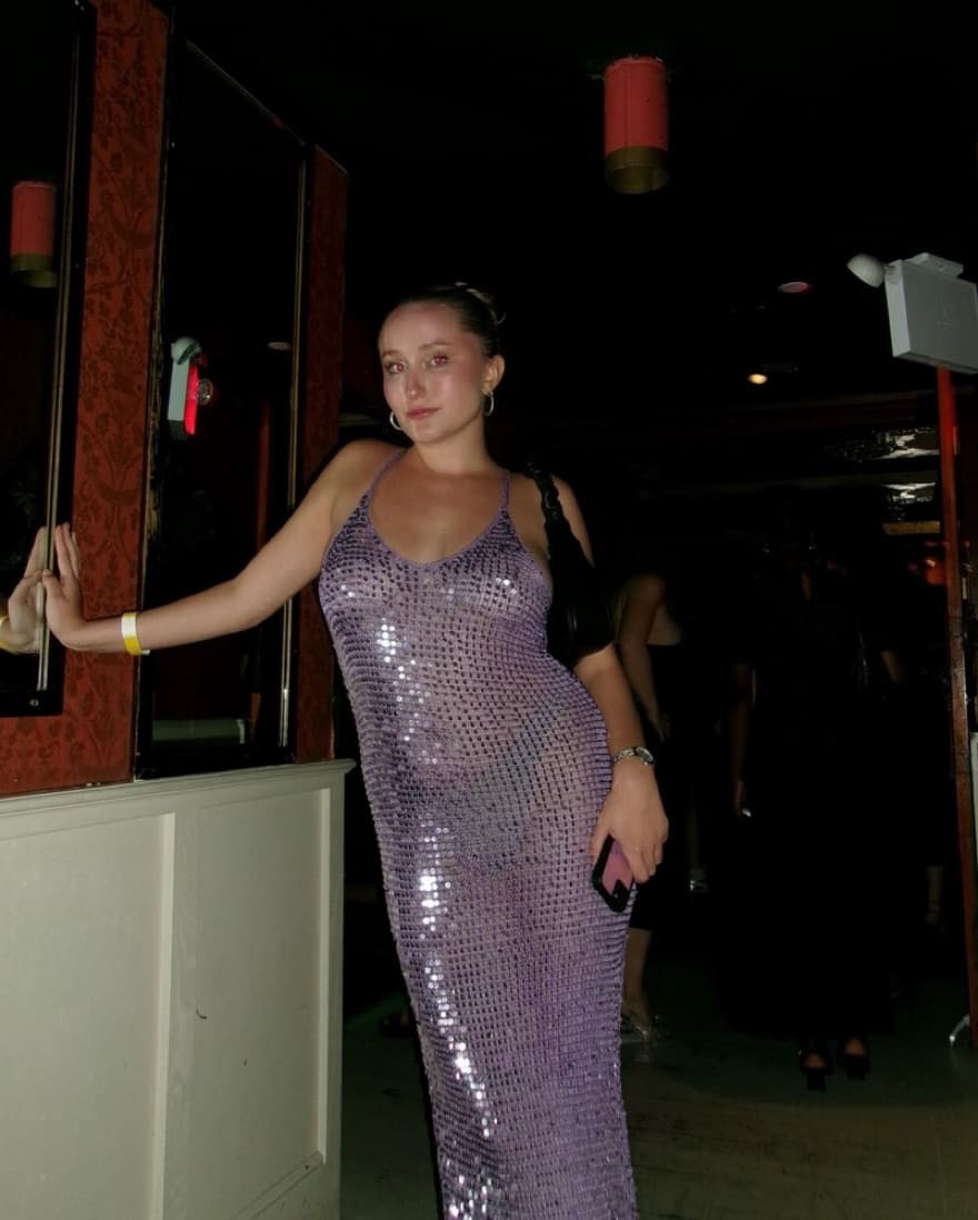 Retrofete Sequin Lilac Marie Dress - Image 5