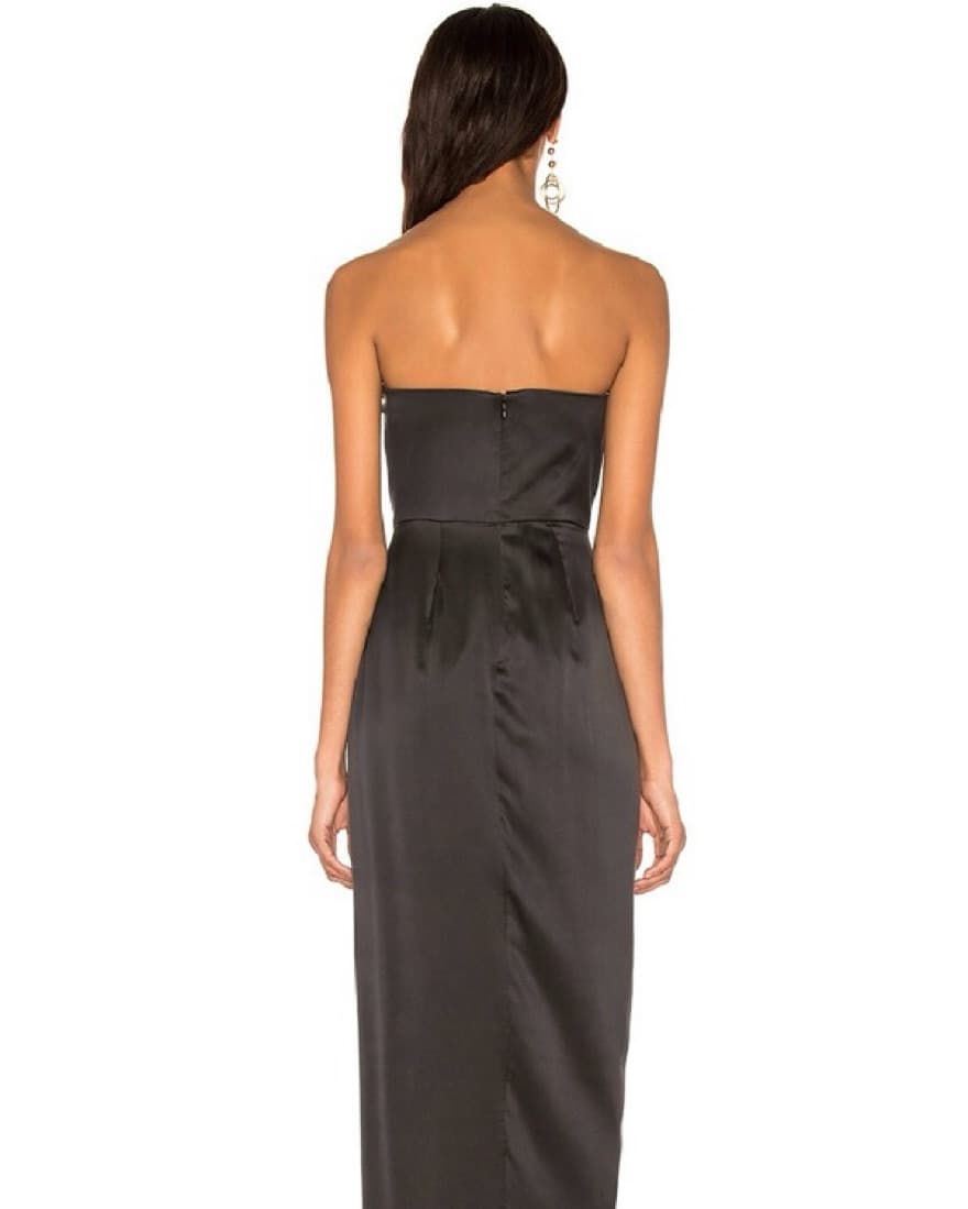 Yumi Kim Black Satin Dress - Image 2