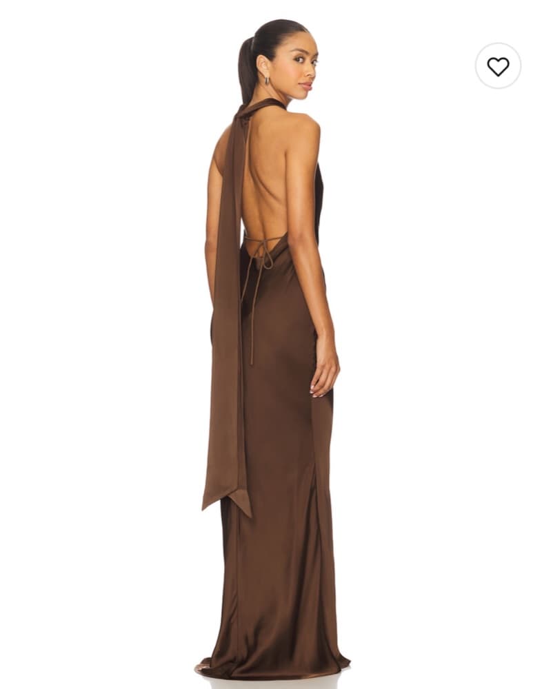 Sau Lee Brown Pearl Gown - Image 4