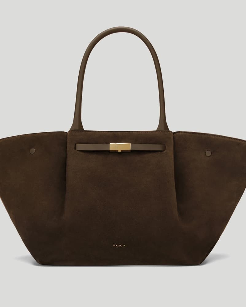 Demellier New York Bag in Mocha Suede - Image 2