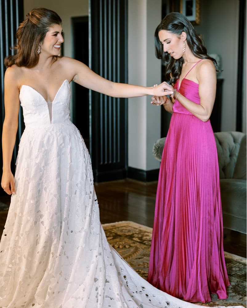 ML Monique Lhuillier Indigo Satin Gown - Image 2