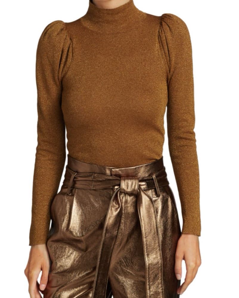 Alice & Olivia Puff Sleeve Turtleneck - Image 1