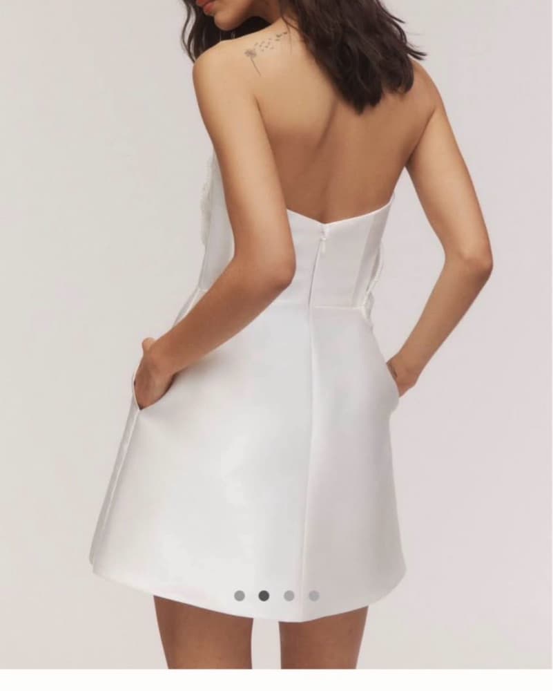 Strapless A Line Bridal Event Dress - Image 6