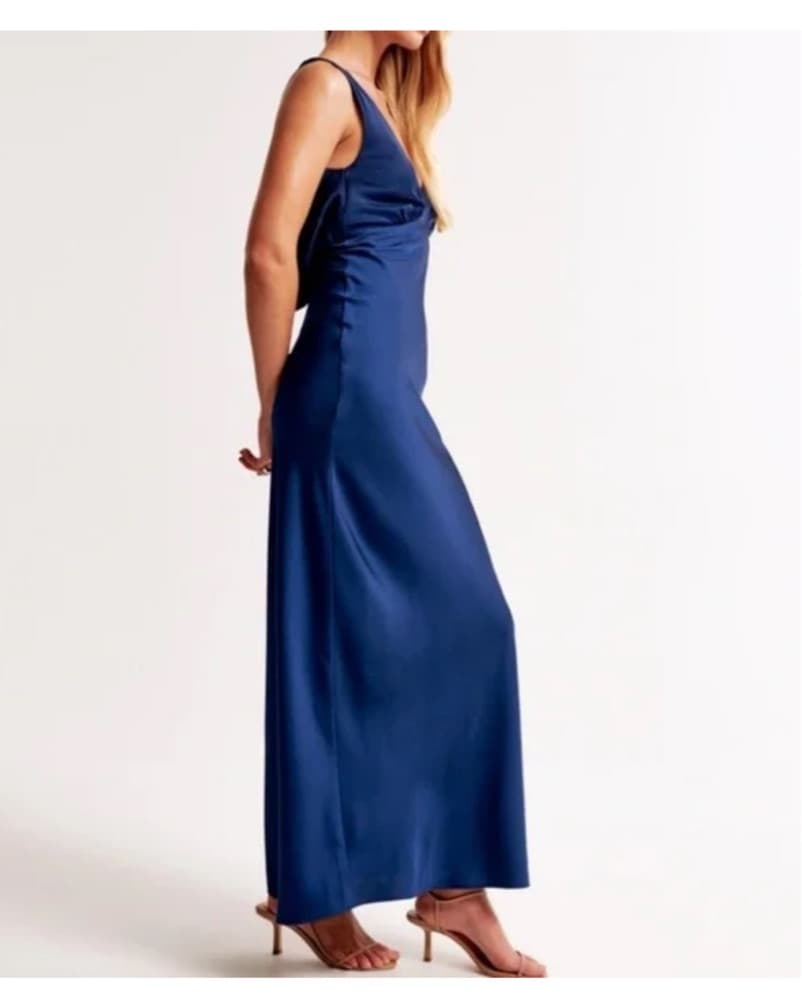 Abercrombie blue Satin Maxi Dreds - Image 4