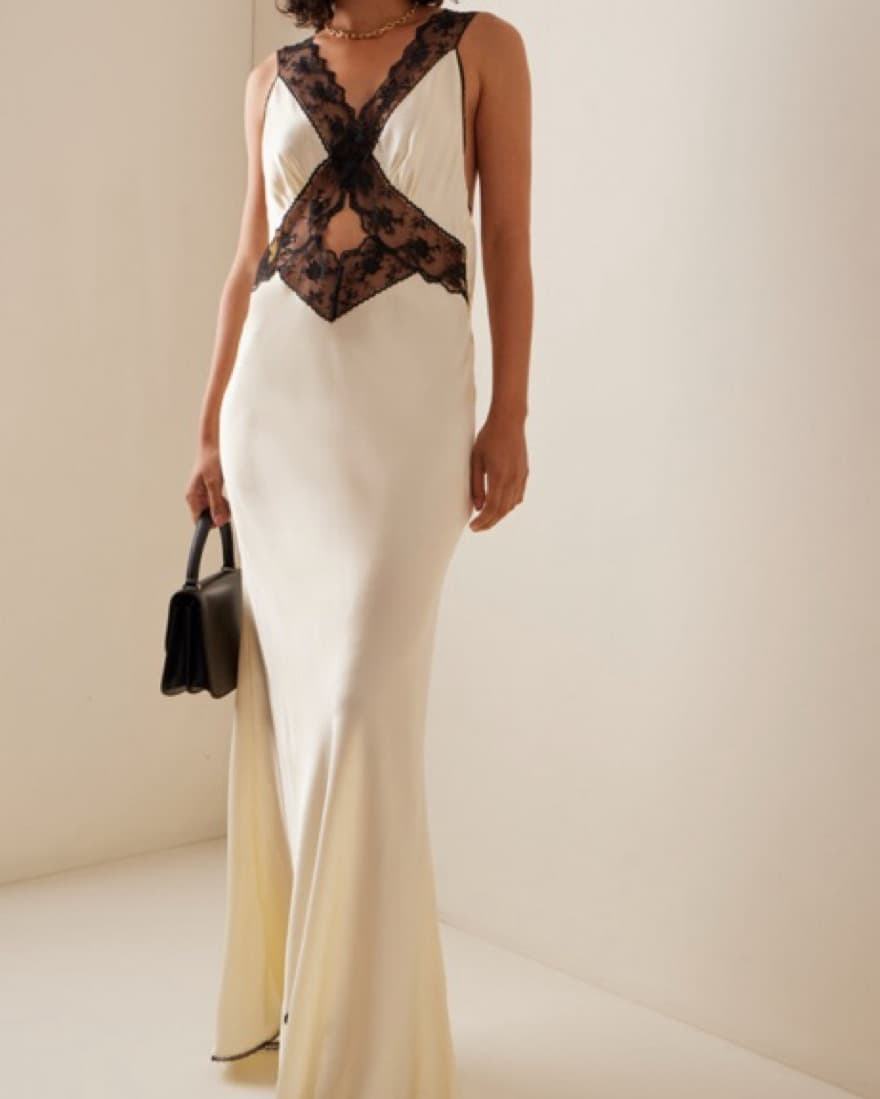 Sir Willa Lace-trimmed Cutout Silk Maxi - Image 2
