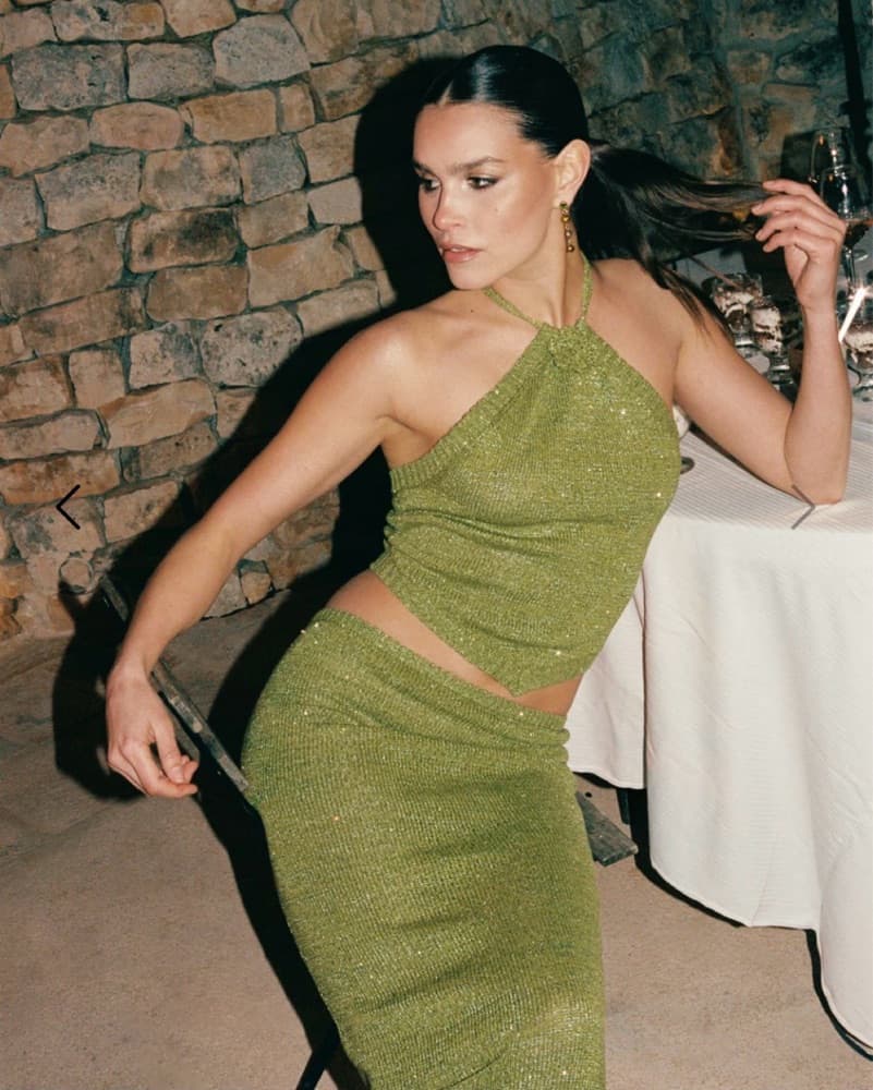 Shimmering Green Skirt from Asta Resort - Image 3