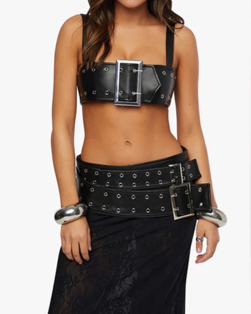 WeWoreWhat Buckle Bandeau Top - Image 1