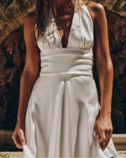 Mini Satin Halter Dress - Image 4
