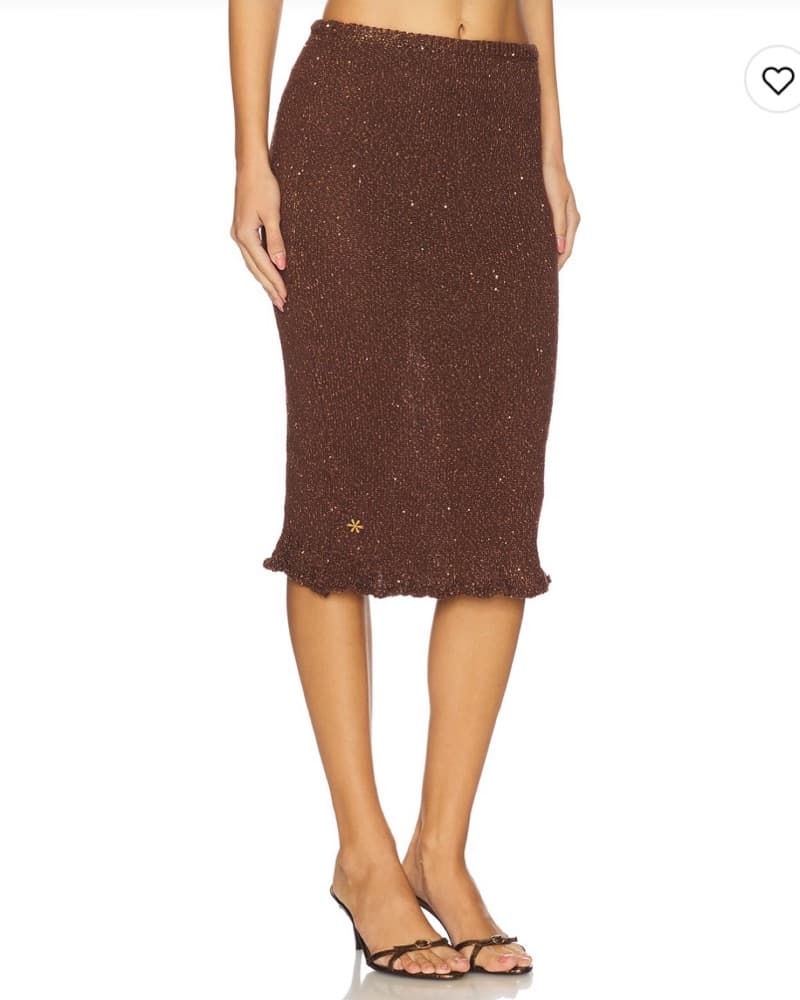 Asta Resort Midi Skirt Brown  - Image 1