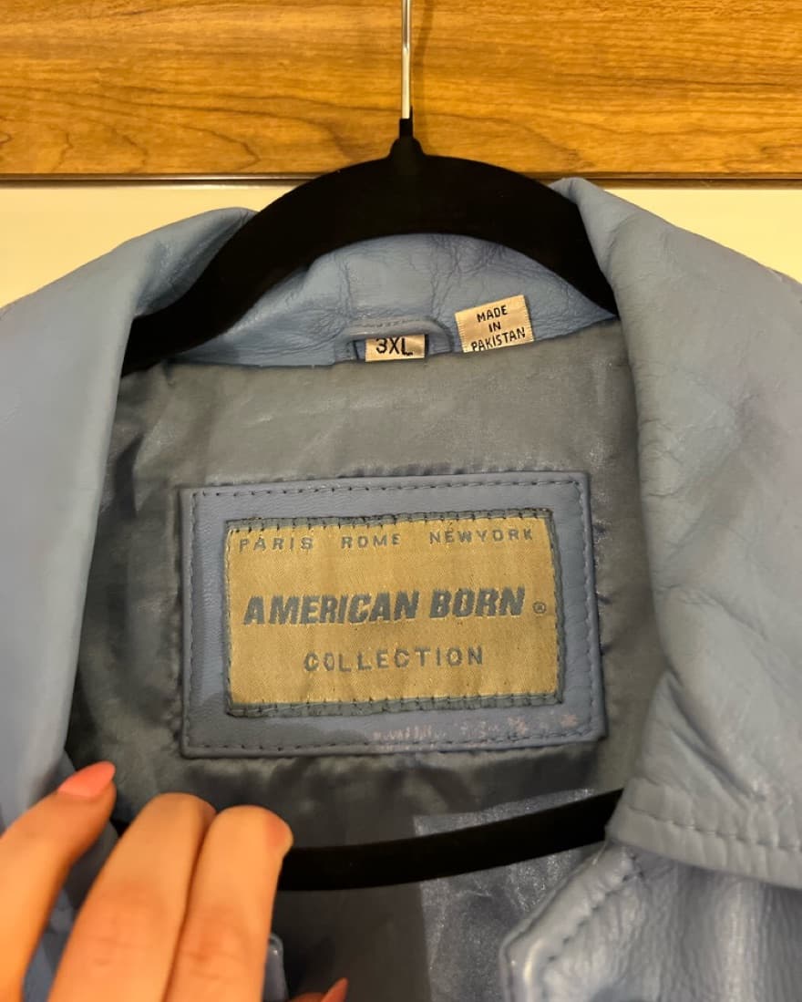 Vintage American Born Leather Jacket - Image 3
