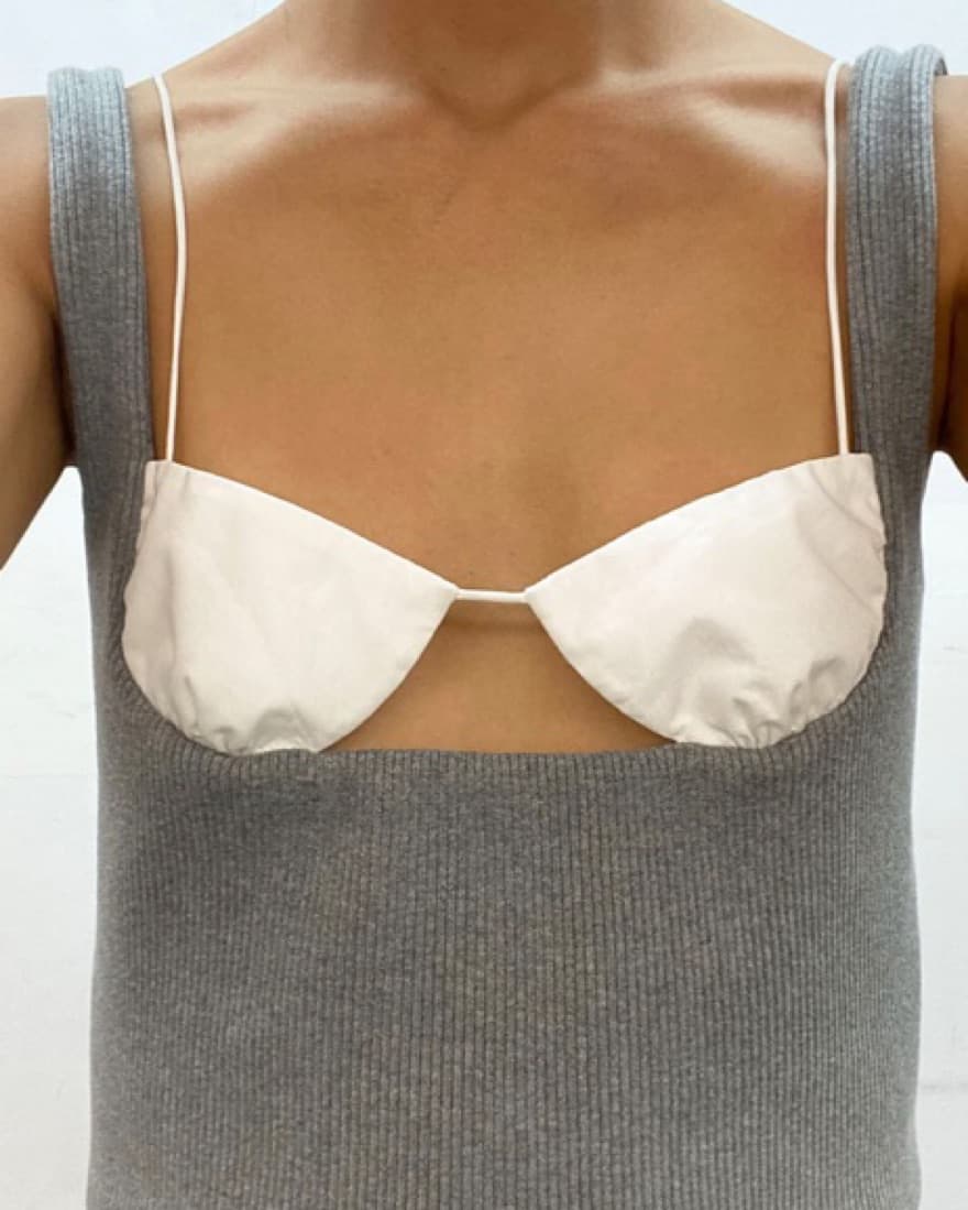 Tae Park Exposed Bra Knit Top - Image 3