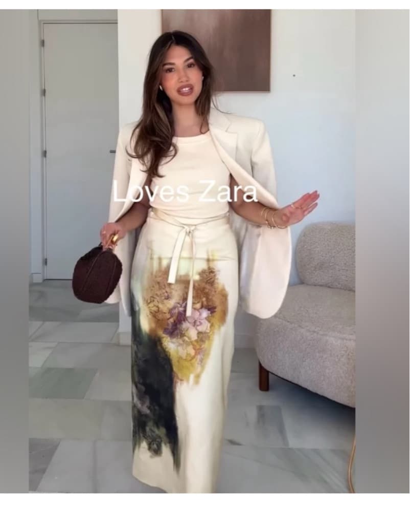 Zara Floral Midi Skirt - Image 3