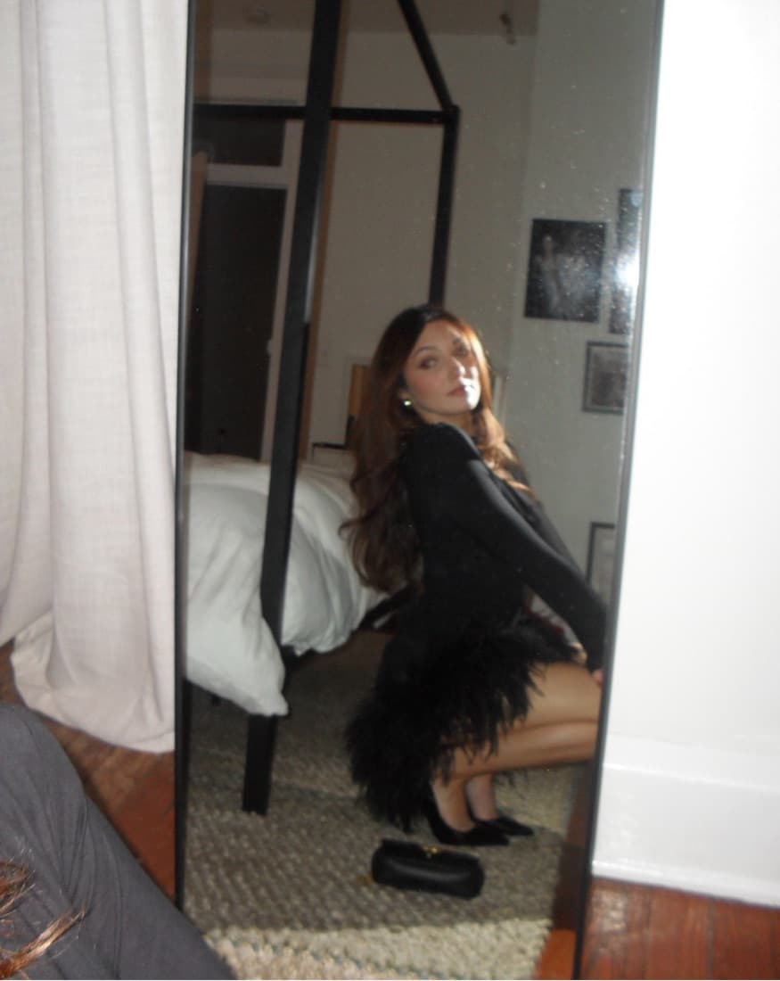 Dana Foley Feather Dress - Image 2
