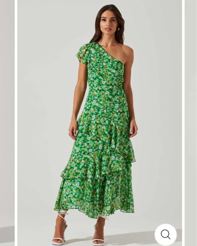 ASTR One Shoulder Floral Maxi Midi Dress - Image 3