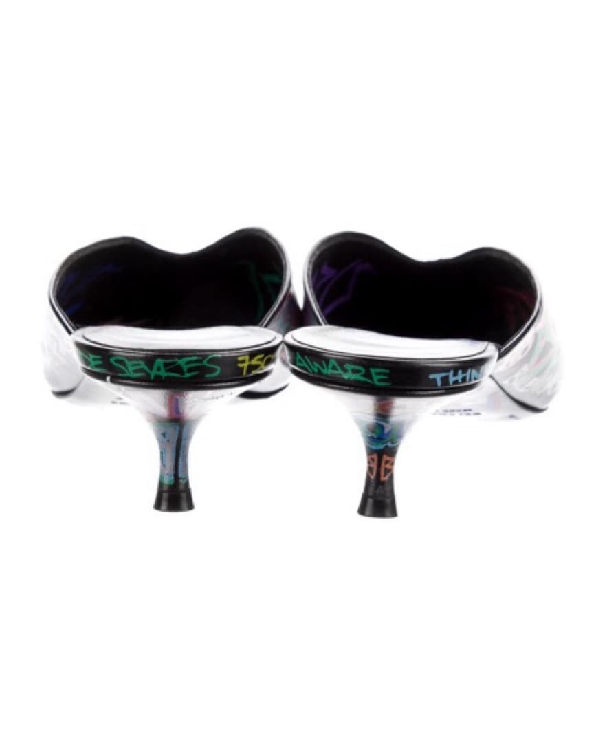 Balenciaga Graffiti Kitten Mules - Image 4