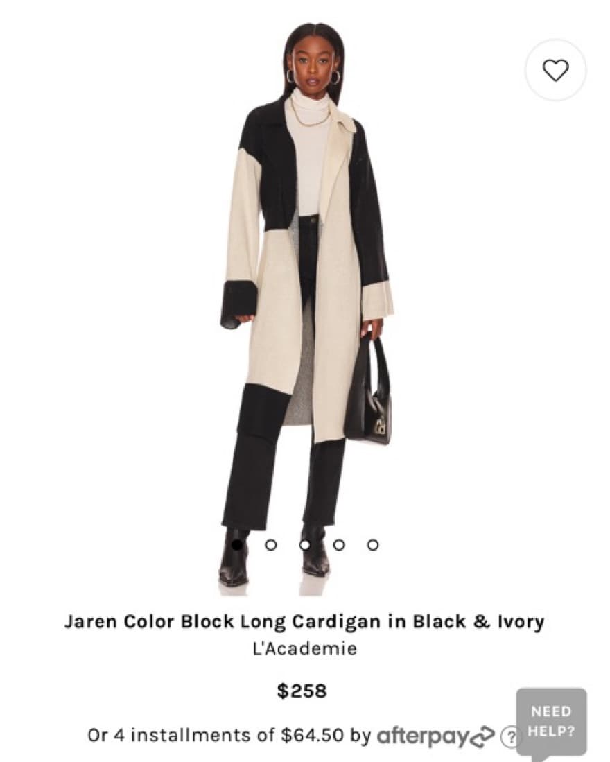 L'Academie Color Block Long Cardigan - Image 1