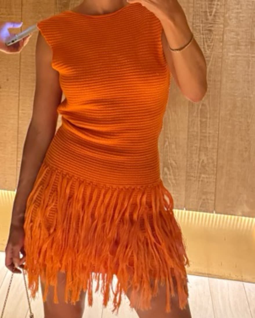 Viral Orange Vacation Dress - Image 2