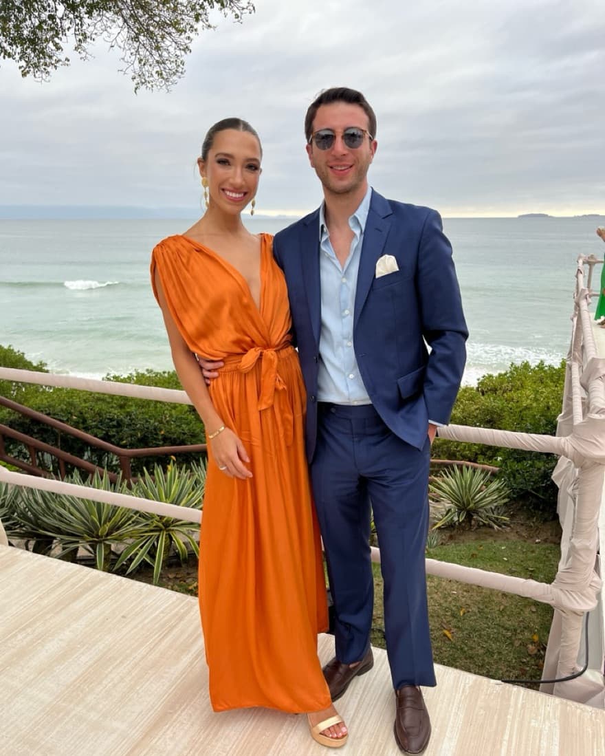 Unique Orange Wedding Guest Dress  - Image 3