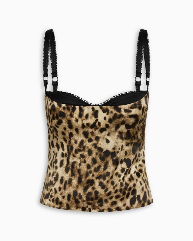 Silk Cheetah Bustier Corset Top - Image 4