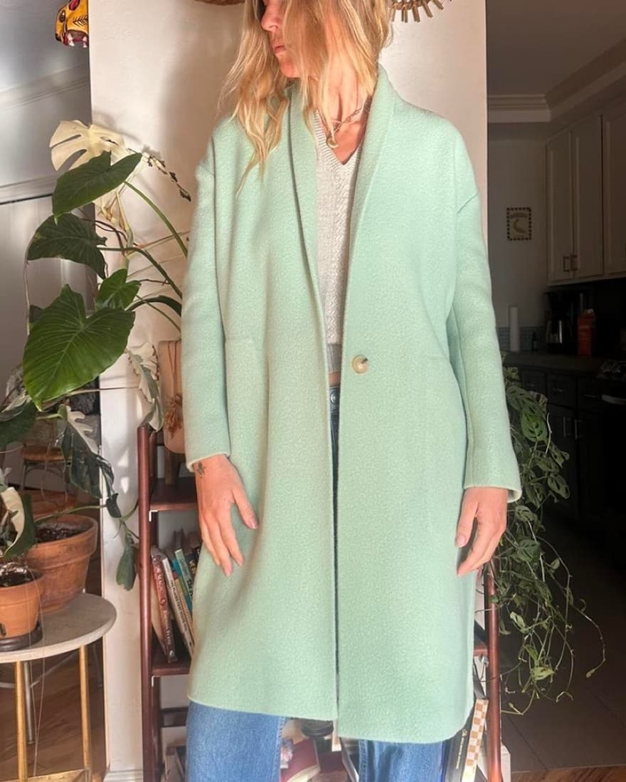 Vince Mint / Sea Foam Green Wool Coat - Image 1