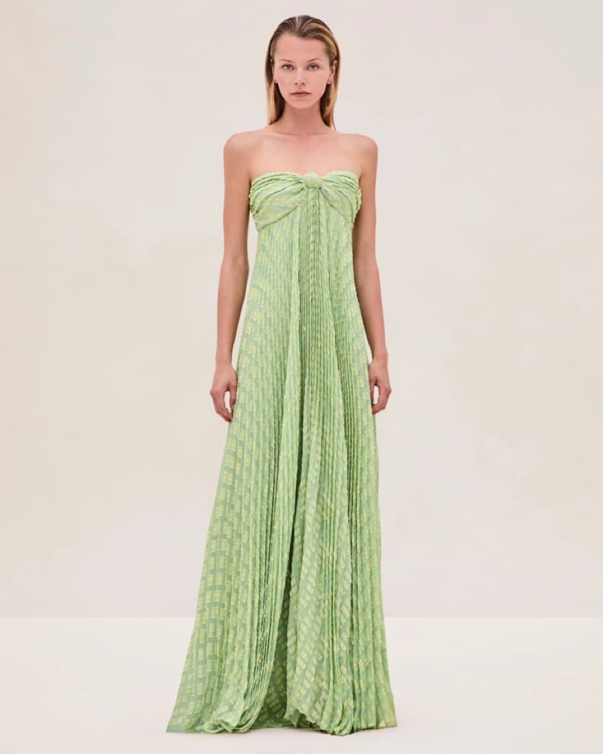 Alexis Elea Strapless Green Maxi Dress - Image 4