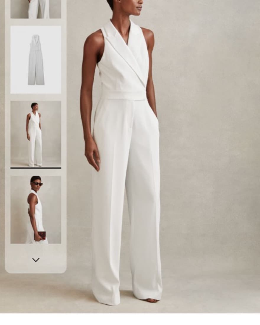 Reiss White Jumpsuit Petite Size  - Image 2