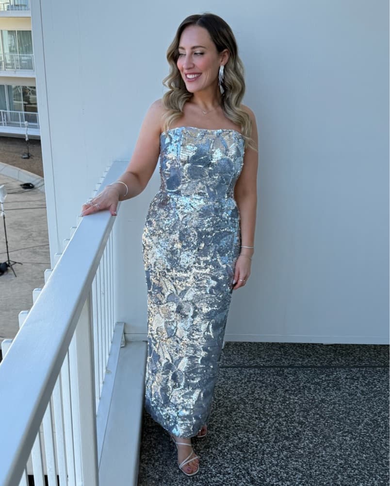 Helsi Leslie Strapless Sequin Mesh Midi  - Image 4
