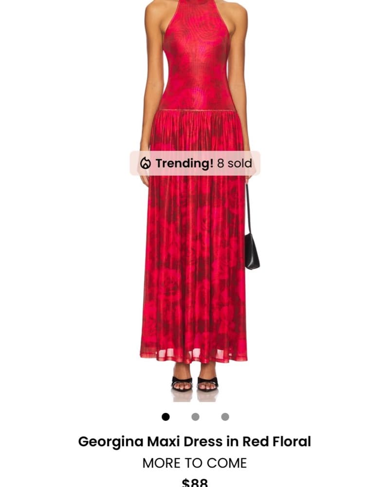 Revolve Red Floral Maxi Dress - Image 1
