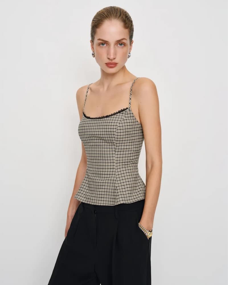 Reformation Plaid Top - Image 1