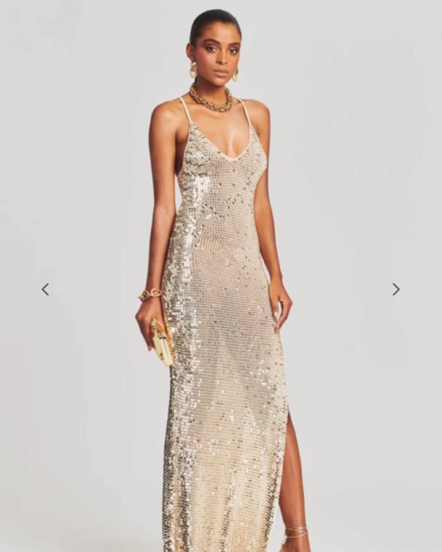 Retrofete Marie Crochet Gown Silver Xs/S - Image 2