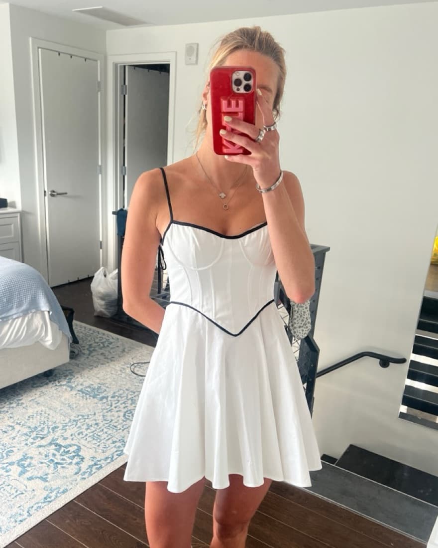 Helsa White Mini Dress - Image 2