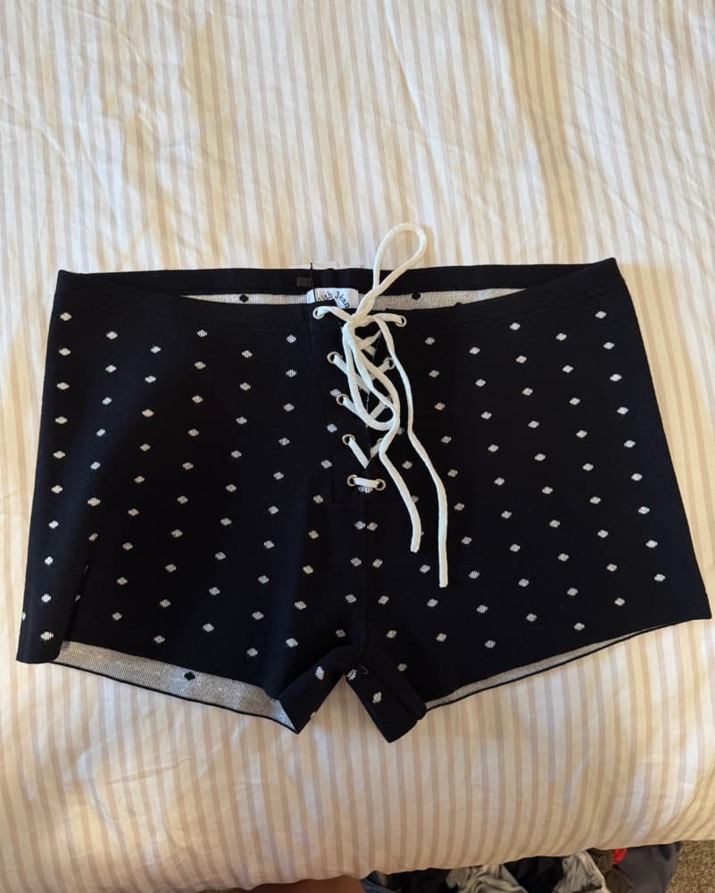 With jean SELMA SHORTS | POLKA DOT - Image 6