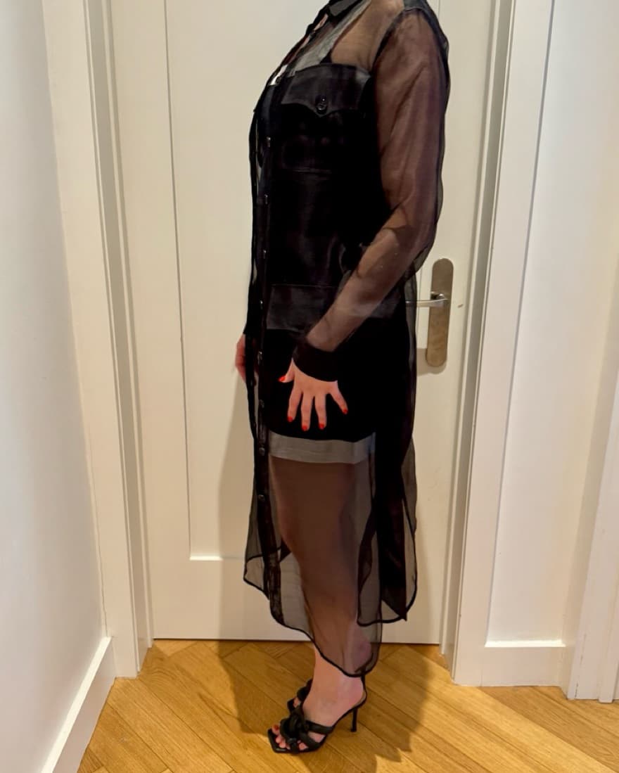 Ralph Lauren Sheer Black Dress - Image 3