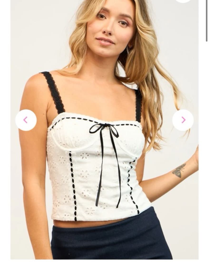 Colorful Natalie Victoria Eyelet Top - Image 3