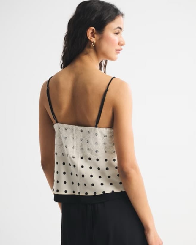 A&F Polka Dot and Lace Tank Top - Image 3