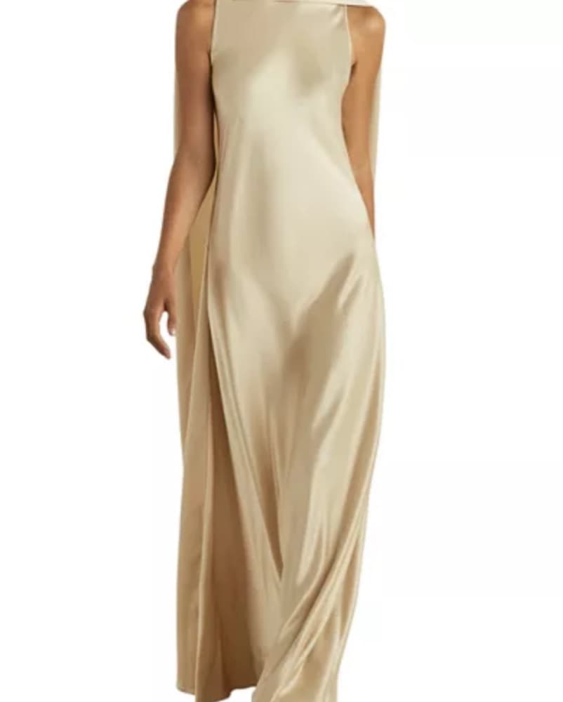 Fae Satin Cape Maxi Dress  - Image 1