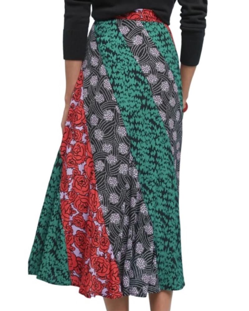Vibrant Floral Midi Skirt - Image 2