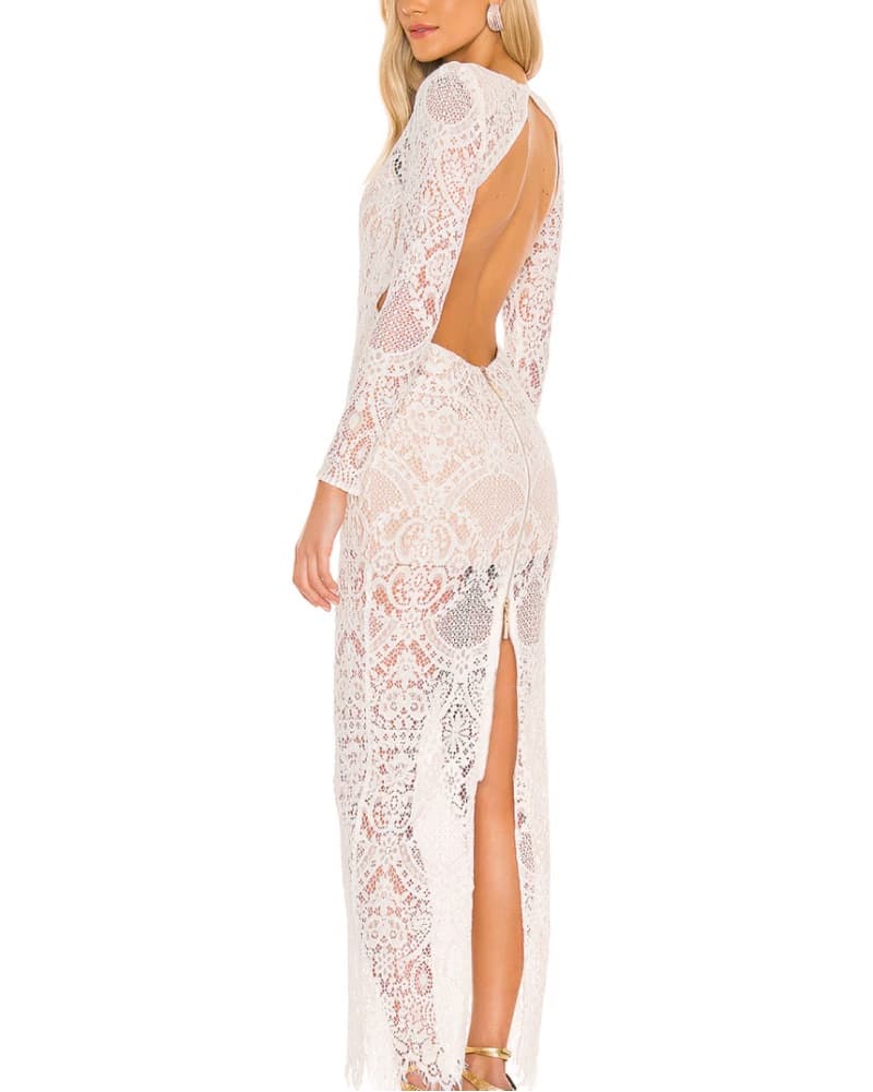Bronx and Banco Allegra Blanc Maxi Dress - Image 4