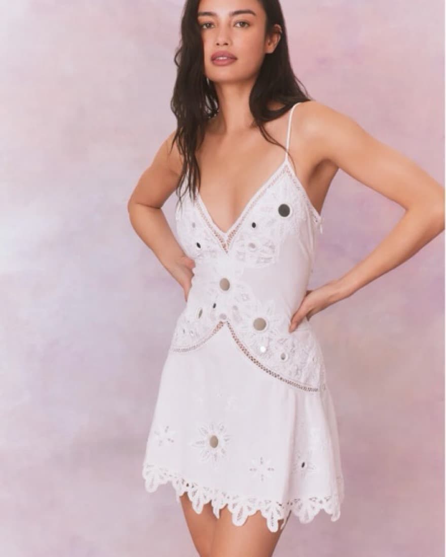 LoveShackFancy Brealynn Mini Dress - Image 1