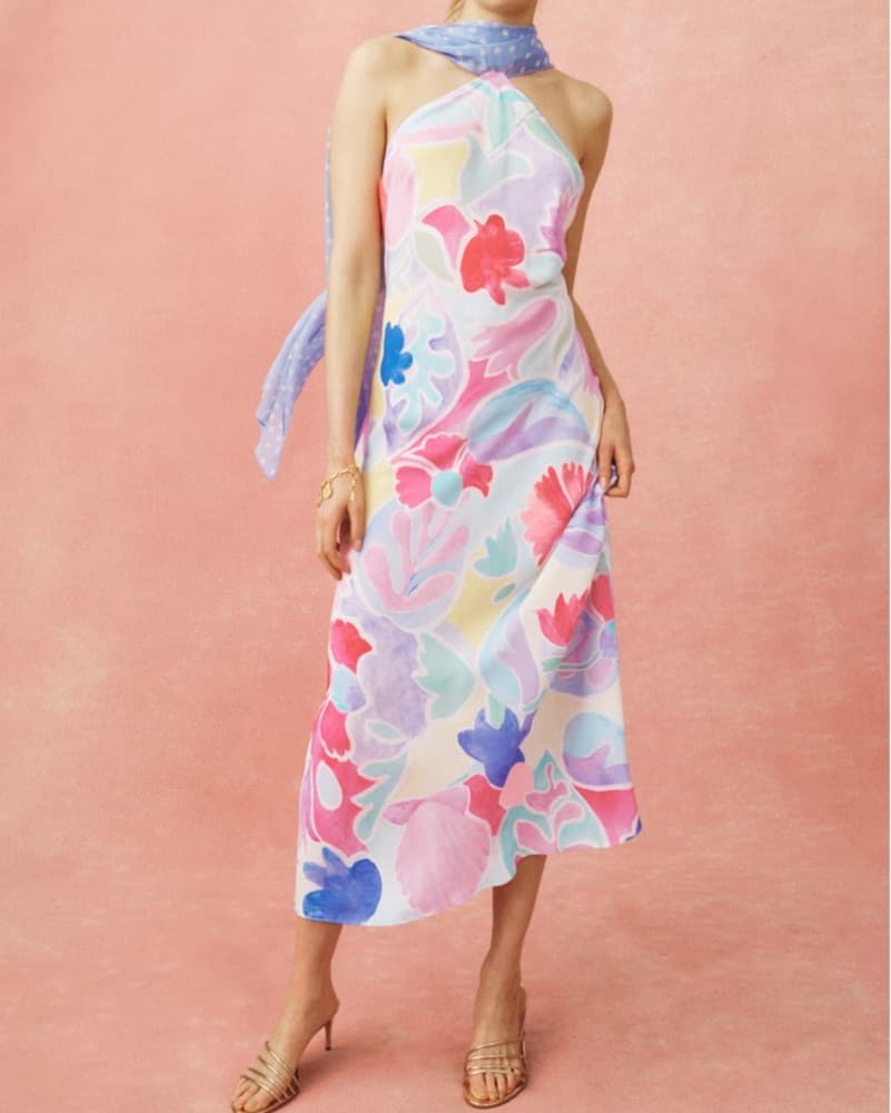 Rixo Hayley Halter Dress - Image 6