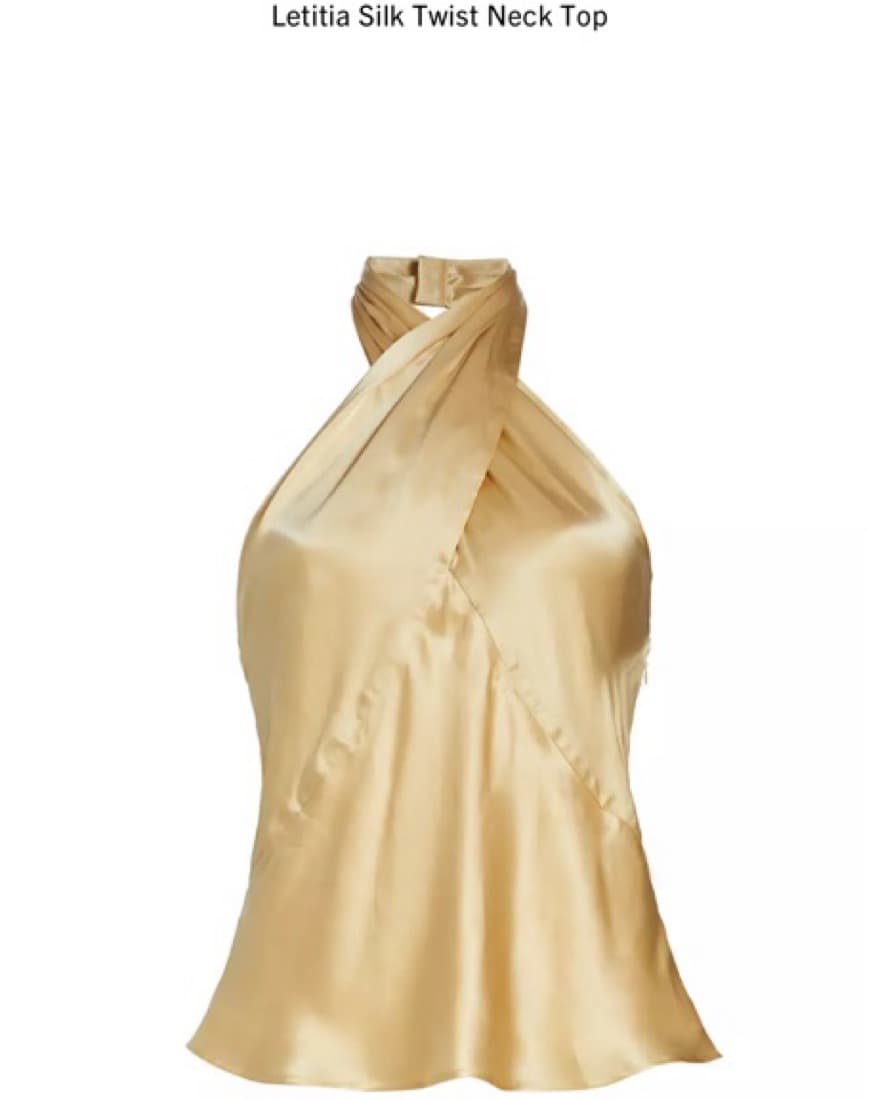 Lagence Silk Tie Twist Top - Image 1