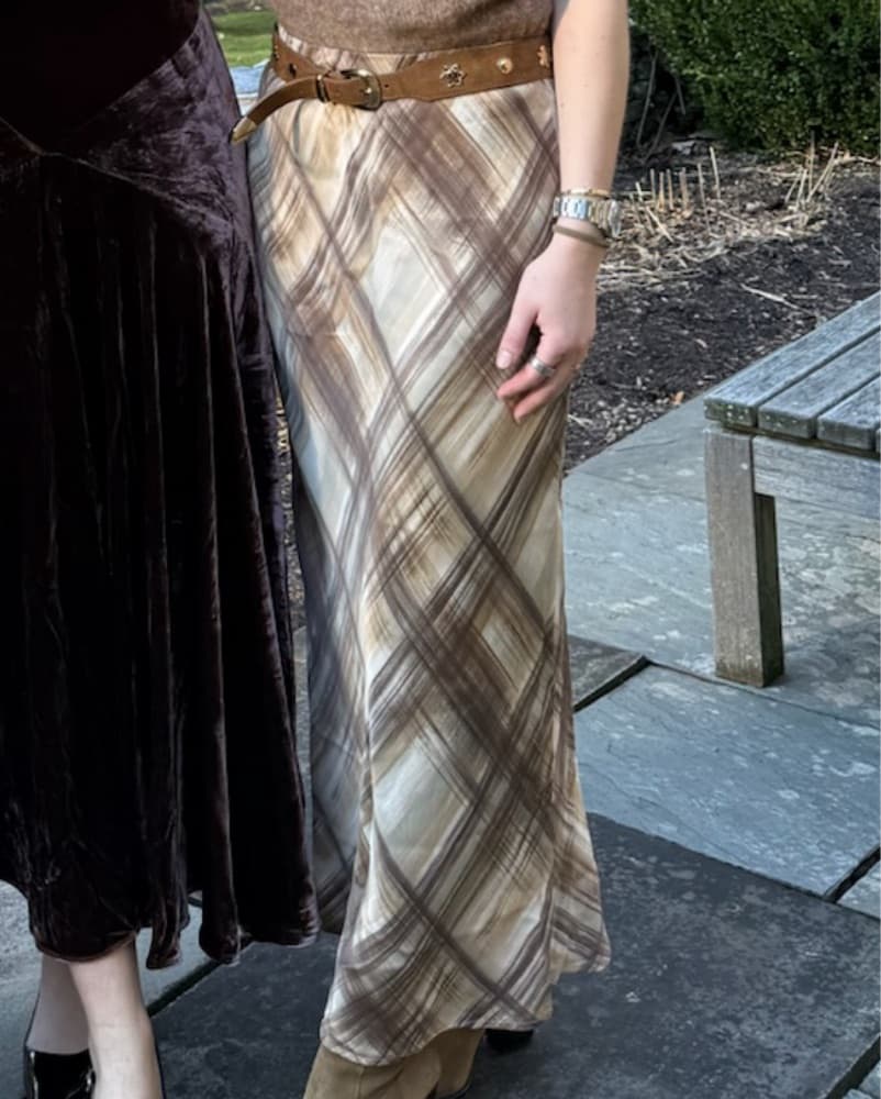 Plaid Maxi Skirt - style of Ralph Lauren - Image 2