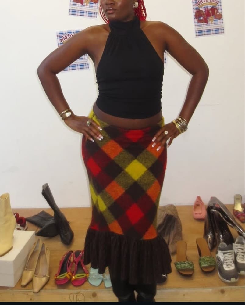 Wool plaid skirt  - Image 2