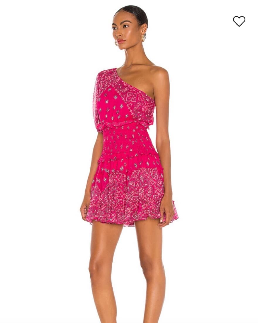 Rococo Sand Romani Mini Dress Hot Pink - Image 2