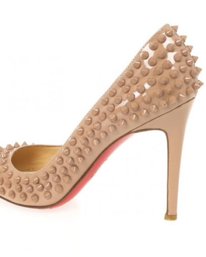 Christian Louboutin Nude Spike Heels - Image 5